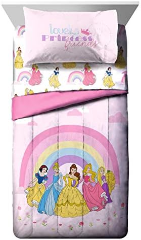 Jay Franco Disney Princess 7-Piece Full Bed Set - Comforter Sheets