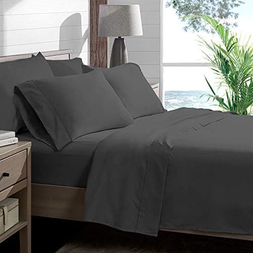 Bare Home Full XL Coverlet Set Microfiber Sheet Set - Light Grey Grey