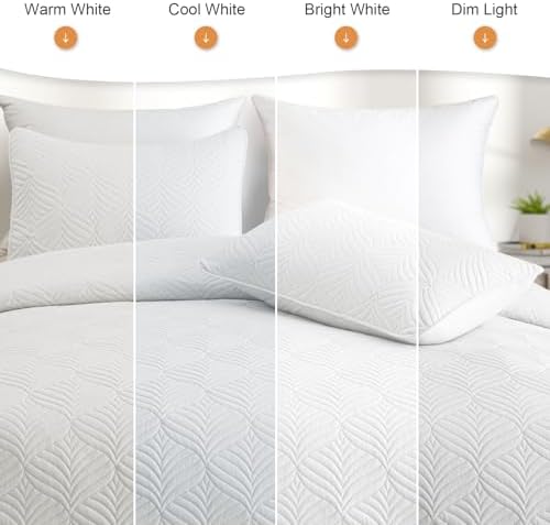 Whale Flotilla Modern Geometric Queen Quilt Set 3-Piece Extra Soft White Bedding