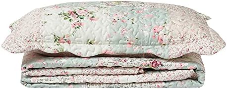 Brilliant Sunshine Rose Sage Quilt Set 2-Piece Twin XL