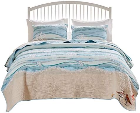 Greenland Home Maui Embroidered Quilt Set 3-Piece 1