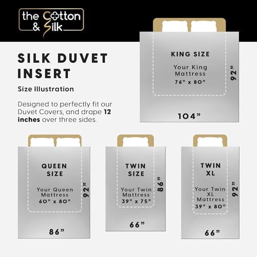 THE COTTON SILK 100 Mulberry Silk Duvet Insert - Queen Size