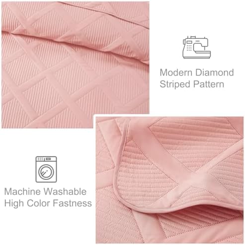 Exclusivo Mezcla Twin Quilt Set Modern Striped