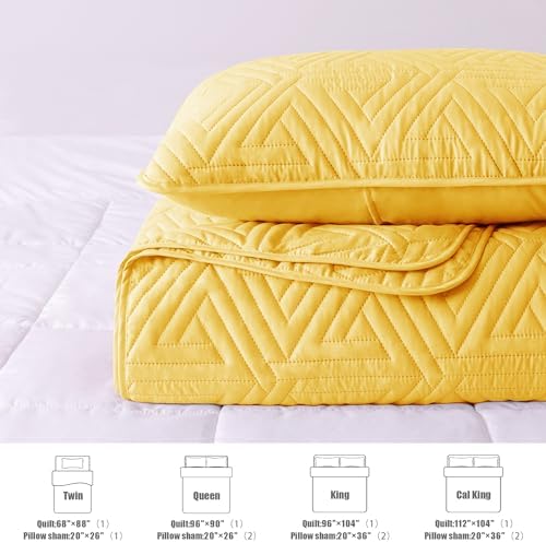 Whale Flotilla Soft Twin Quilt Set Yellow