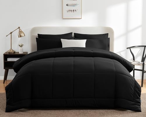 CozyLux Queen Comforter Set 7 Pieces Bed in a Bag