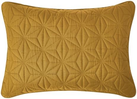 VCNY Home Kaleidoscope Pattern Quilt Set with Shams Gold