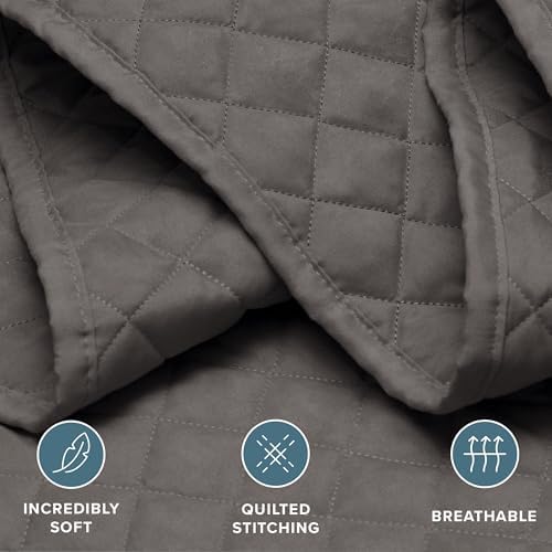 Bare Home Coverlet Set TwinTwin XL Grey
