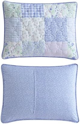 Laura Ashley Kids Full Quilt Set - Parker Patchwork Purple 1