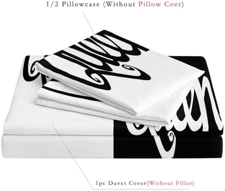 Dream Fields Queen Duvet Cover Set 3 Piece with Pillowcases