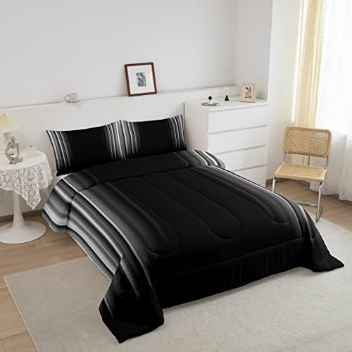 Feelyou Geometric Abstract Ombre Comforter Set for Kids Boys Girls