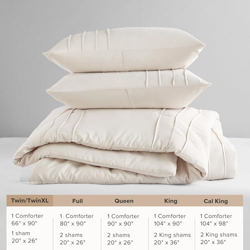 Comfort Spaces Cream Comforter Set - TwinTwin XL 2 Pcs