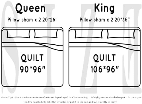 Bonlino Queen Size Floral Quilt Bedding Set