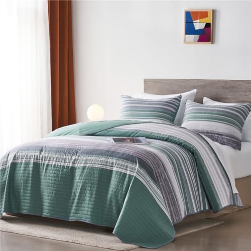 KAKIJUMN Quilt Set Full Queen 2-Piece Bedspread Coverlet with Pillow Sham