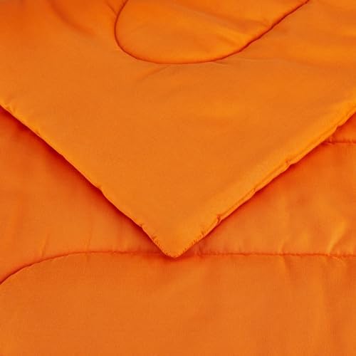 Amazon Basics Toddler Comforter and Pillow Sham Set Bright Orange