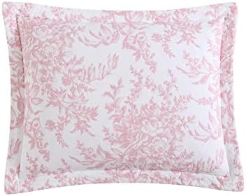 Laura Ashley King Quilt Set with Shams - Bedford Pink