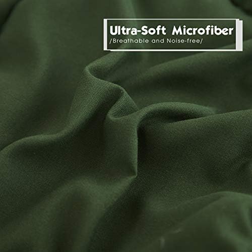 HIG 3pc Green Queen Comforter Set - Reversible Down Alternative Breathable Soft Fluffy