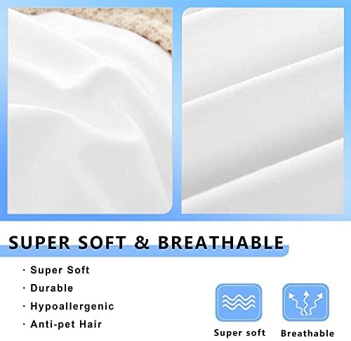 Queen Duvet Cover Set with Zipper Microfiber for Soft Sleep