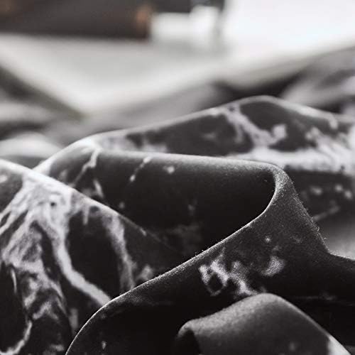 Cottonight Black Marble Comforter Set Queen