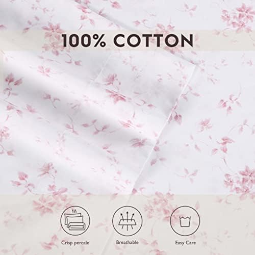 Laura Ashley Garden Muse Pink Queen Sheet Set 1
