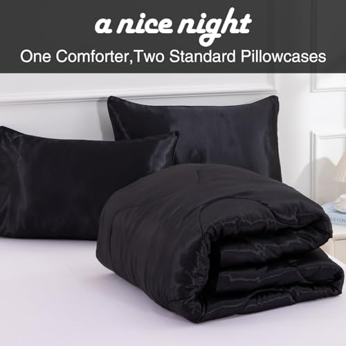 A Nice Night Satin Microfiber Comforter Set Queen Size