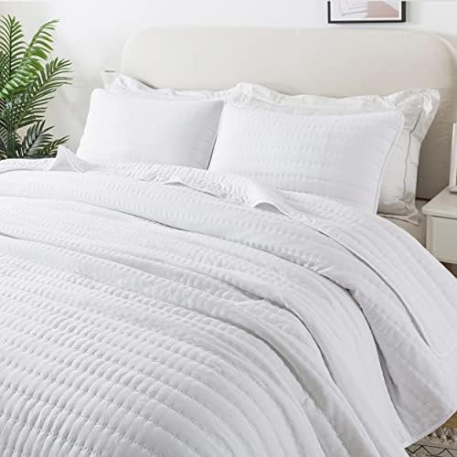 ROARINGWILD Queen Quilt Set 3 Piece 90x90 Microfiber Comforter