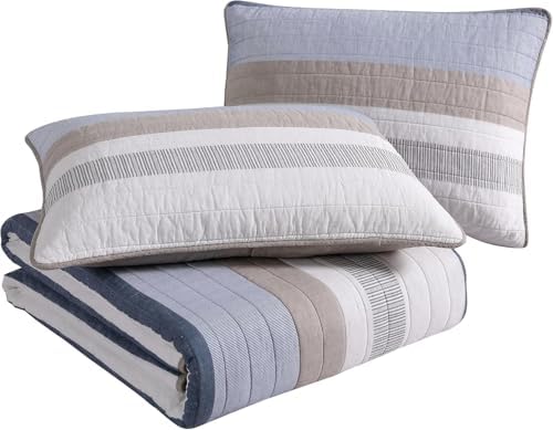 Nautica King Quilt Set with Shams - Galewood Blue