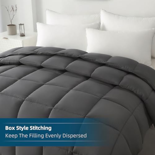 STWIENER Soft Oversize King Comforter 120x128 Grey