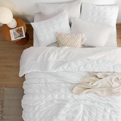 Bedsure Full Bed In A Bag - 7 Piece Plaid Seersucker Set