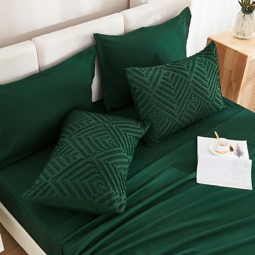 Andency King Size 7-Piece Comforter Set Dark Emerald Green