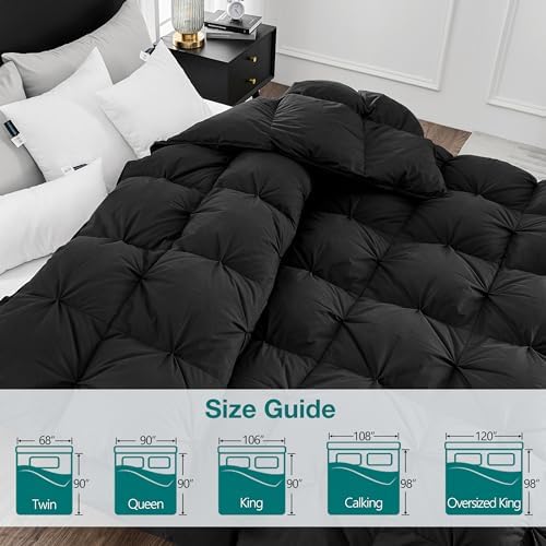 KAKABELL Goose Down Comforter 90x90 Black FullQueen
