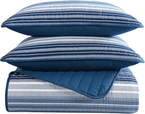 Nautica Twin Quilt Set - 100 Cotton Reversible Bedding