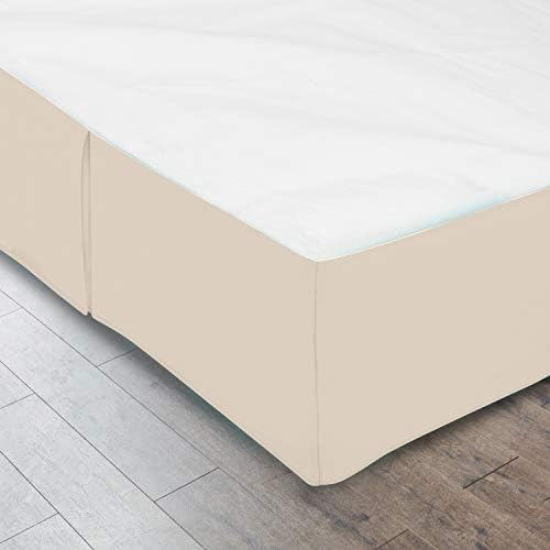 Sajida Cotton Box Pleated Bed Skirt King Size Ivory