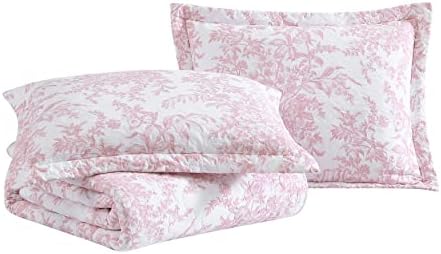 Laura Ashley King Quilt Set with Shams - Bedford Pink