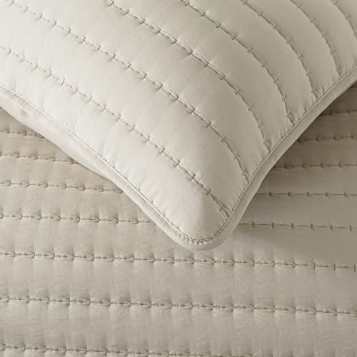 ROARINGWILD Neutral Beige Queen Quilt Set with 2 Pillow Shams
