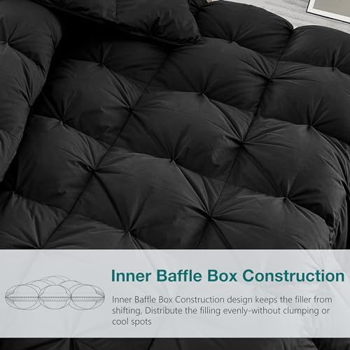 KAKABELL Goose Down Comforter 90x90 Black FullQueen