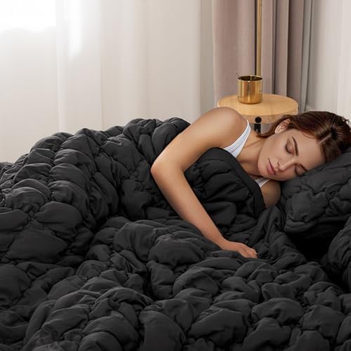 PHF Diamond Marshmallow Puff Comforter Set Queen Size 3Pcs