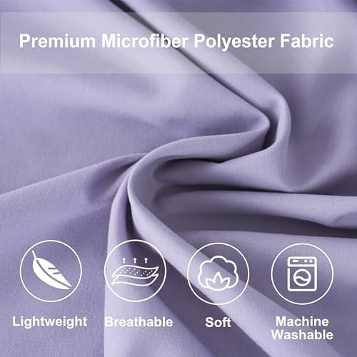 DOWNCOOL 7Pcs Full Size Bedding Set Purple