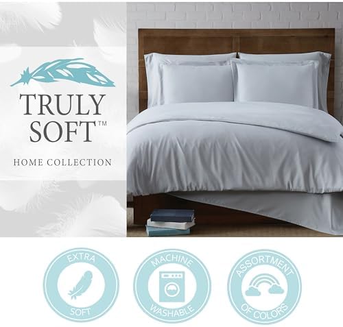 TRULY SOFT Ivory 3-Piece King Duvet Set