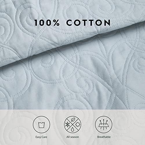 Laura Ashley King Quilt Set with Shams Felicity Blue