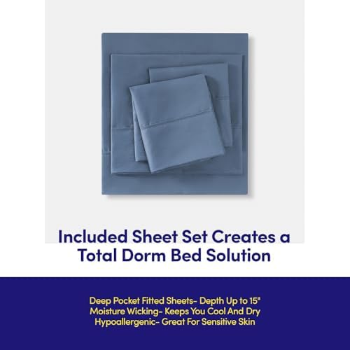 Sweet Home Collection Dorm Room Comforter Set Denim Blue Twin XL