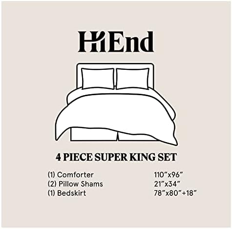 HiEnd Accents Wilshire 4 Piece Super King Comforter Set
