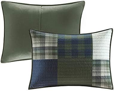 Woolrich Mill Creek Reversible Quilt Set - 3 Piece Plaid Green