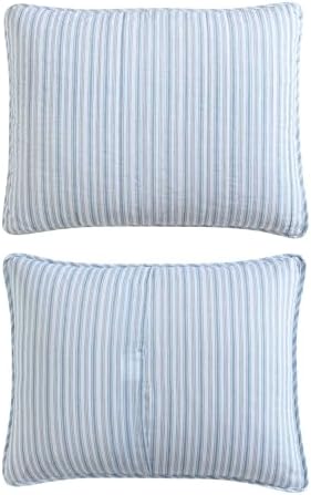 Nautica Twin Quilt Set - Light Blue Coleridge Stripe