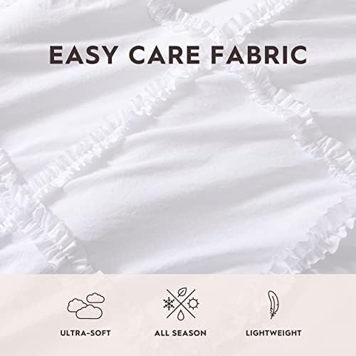 Laura Ashley Twin XL Comforter Set in Solid White