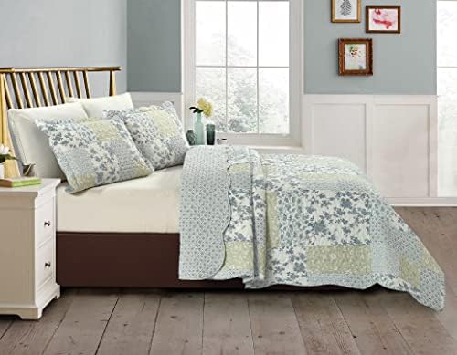 Brilliant Sunshine Quilt Set with 2 Shams 3-Piece Reversible Bedspread