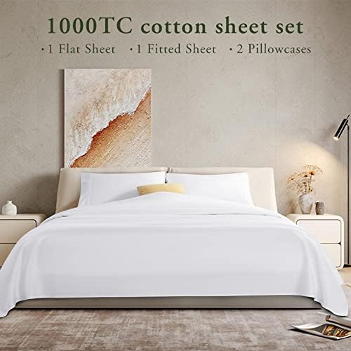 LBRO2M 1000 Thread Count Cotton King Size Sheet Set 1