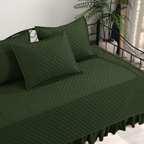 BALAPET 5 Piece Daybed Set Olive Green Twin Size