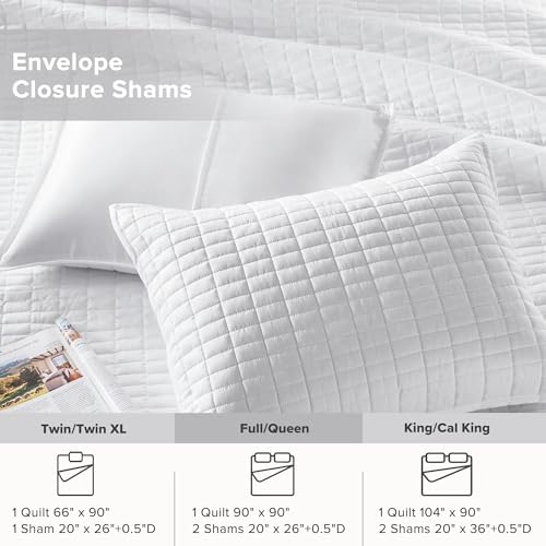 Comfort Spaces Kienna Quilt Set - Lightweight Soft Double Sided Summer Blanket
