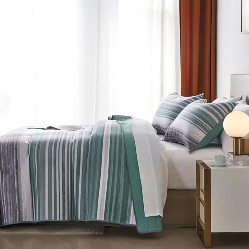 KAKIJUMN Quilt Set Full Queen 2-Piece Bedspread Coverlet with Pillow Sham