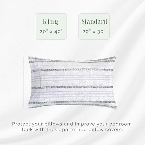 Elegant Comfort Ultra Soft Striped Pillowcases Set of 2 1
